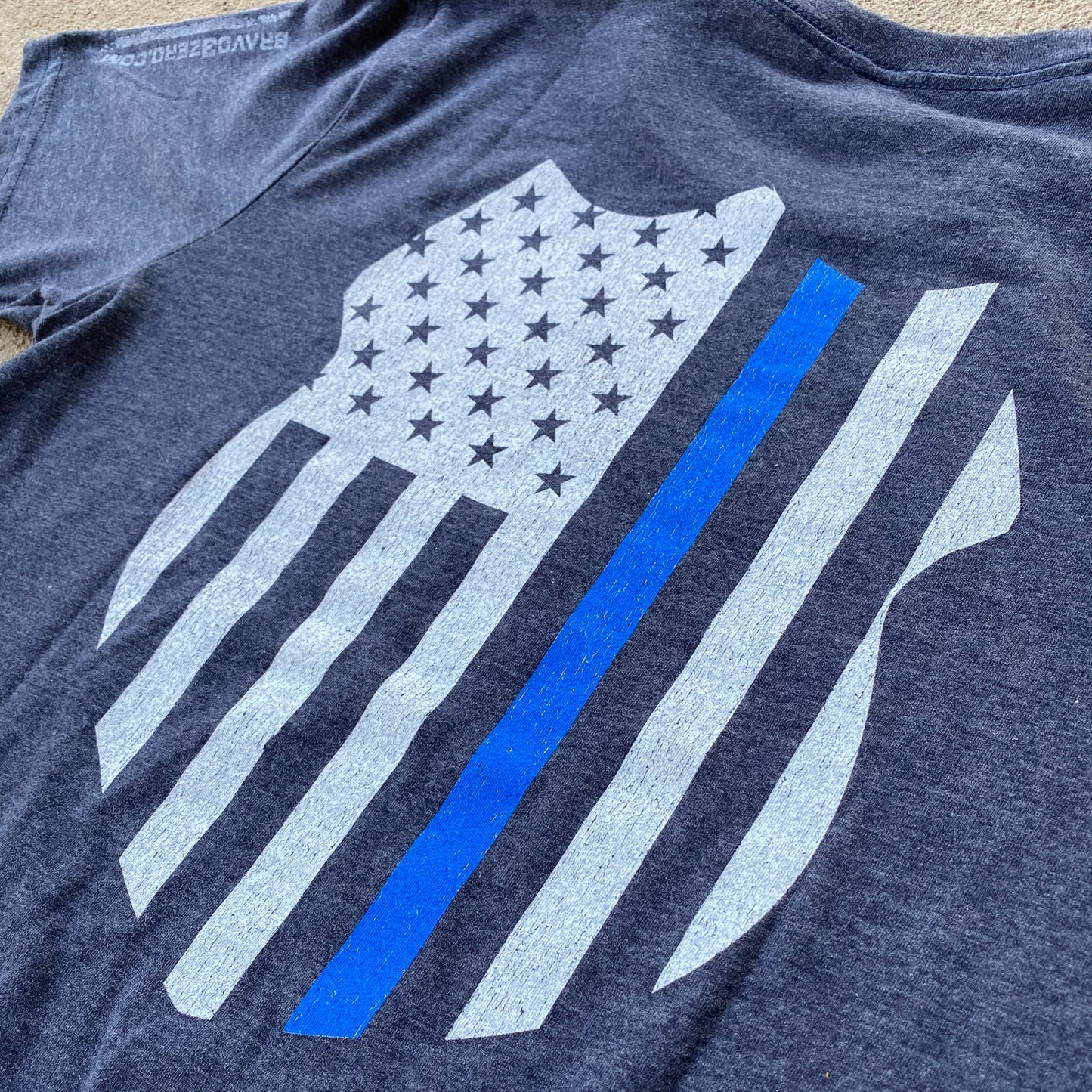 Thin Blue Line Police Adult Unisex Short Sleeve tee Blue
