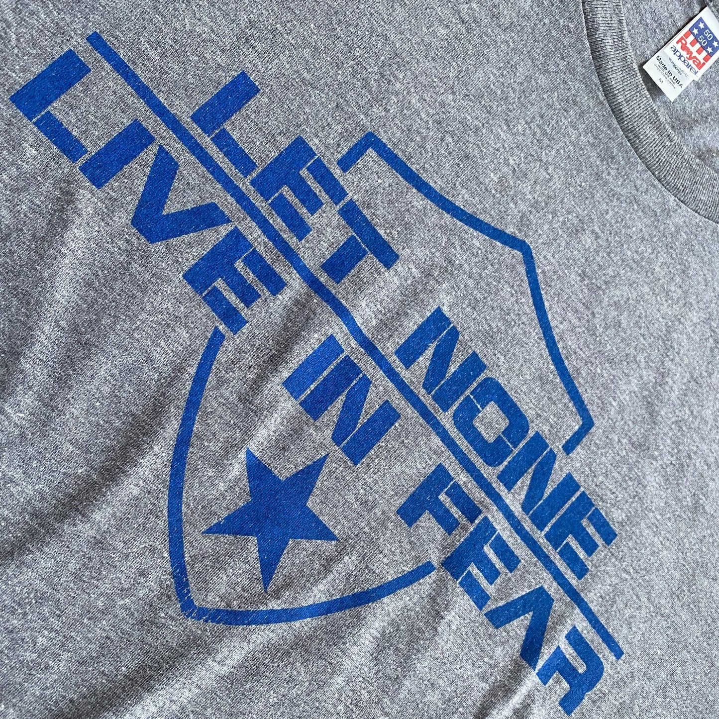 Thin Blue Line Police Adult Unisex Short Sleeve tee Grey
