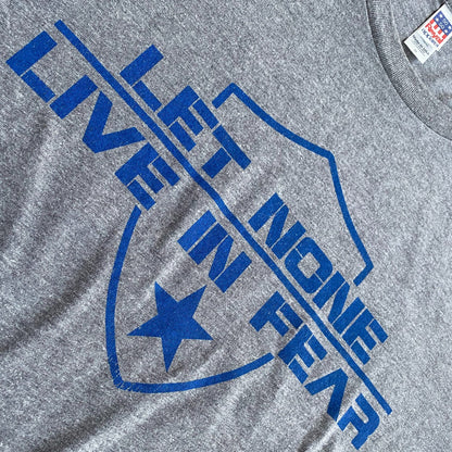 Thin Blue Line Police Adult Unisex Short Sleeve tee Grey